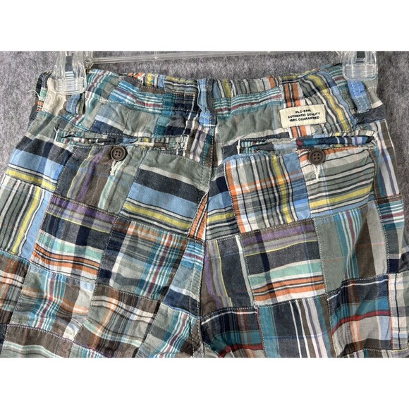Childrens Place Plaid Patchwork Shorts Boy's Size 12 Button Waist - Picture 3 of 8